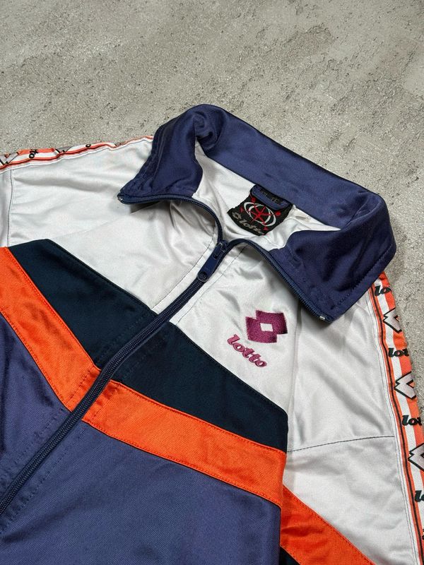 Zipper Lotto Logo Stripes Zipper Navy M