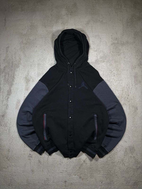 Hoodie Jordan Na/Logo Buttoned Hoodie Black L
