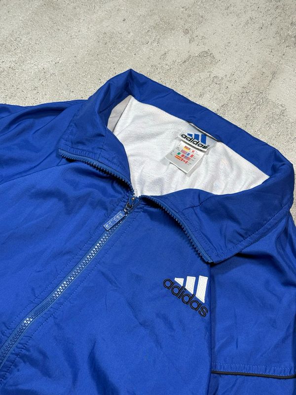 Zipper Adidas Wh/Logo Bla/Panels Zipper Jacket Blue XL