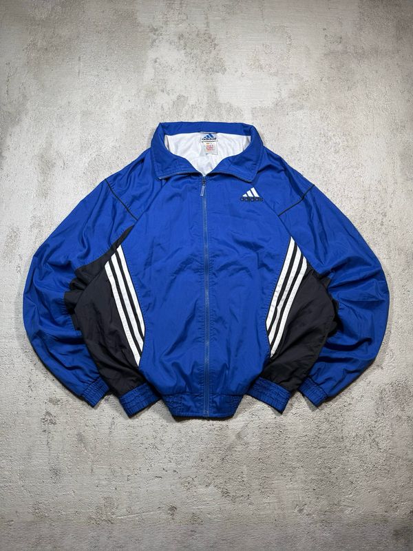 Zipper Adidas Wh/Logo Bla/Panels Zipper Jacket Blue XL