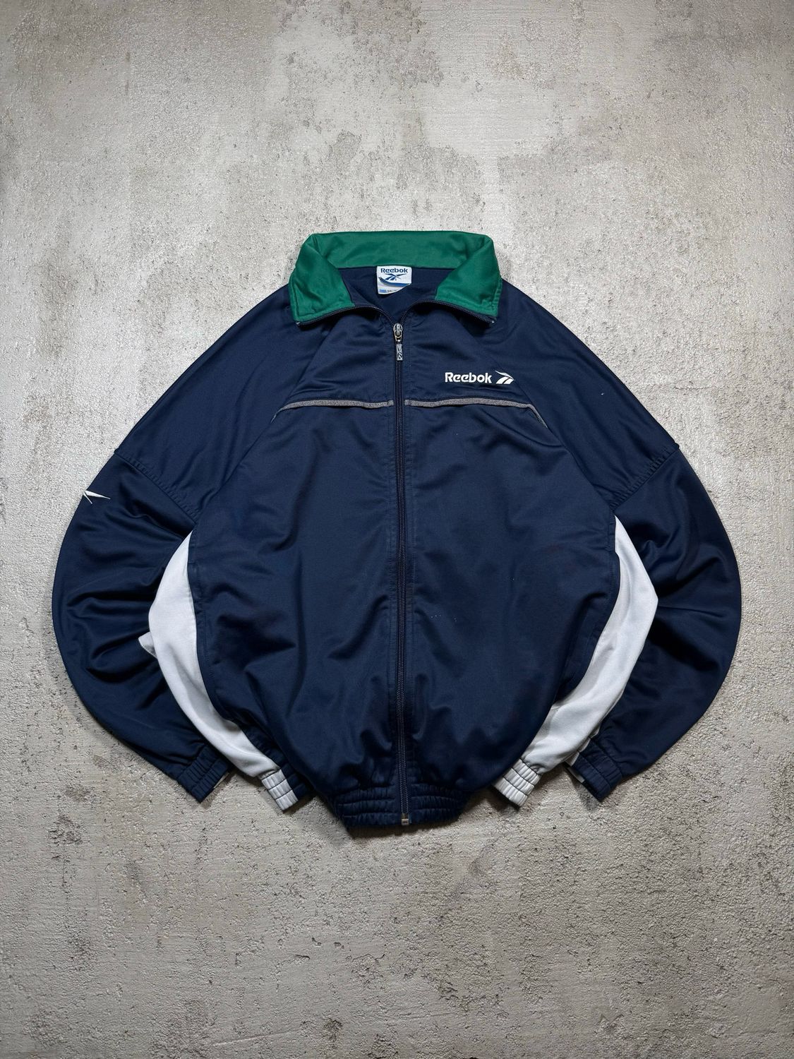 Zipper Reebok Wh/Logo Zipper Navy M