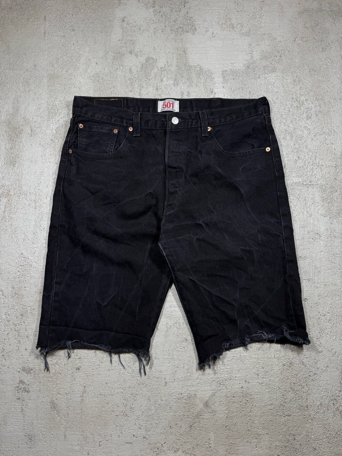 Szorty Levi's 501 Button-Fly Cutted Black 38W/32L