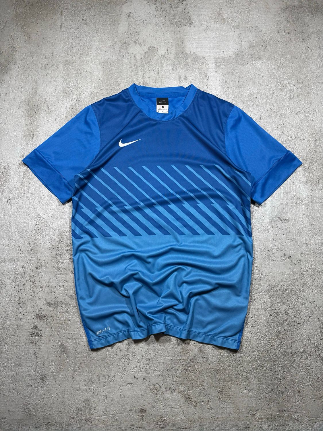 T-Shirt Nike Wh/Swoosh Stripes Blue S