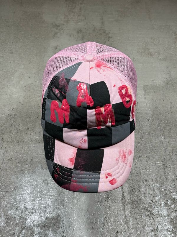 Czapka Mambo Checkerboard Custom Pink/Black