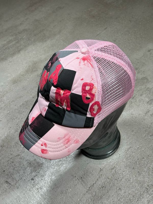 Czapka Mambo Checkerboard Custom Pink/Black
