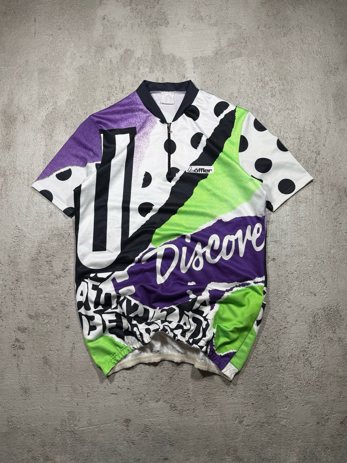 T-Shirt Loffler Cycling Full-Print Wh/Vio/Gre M