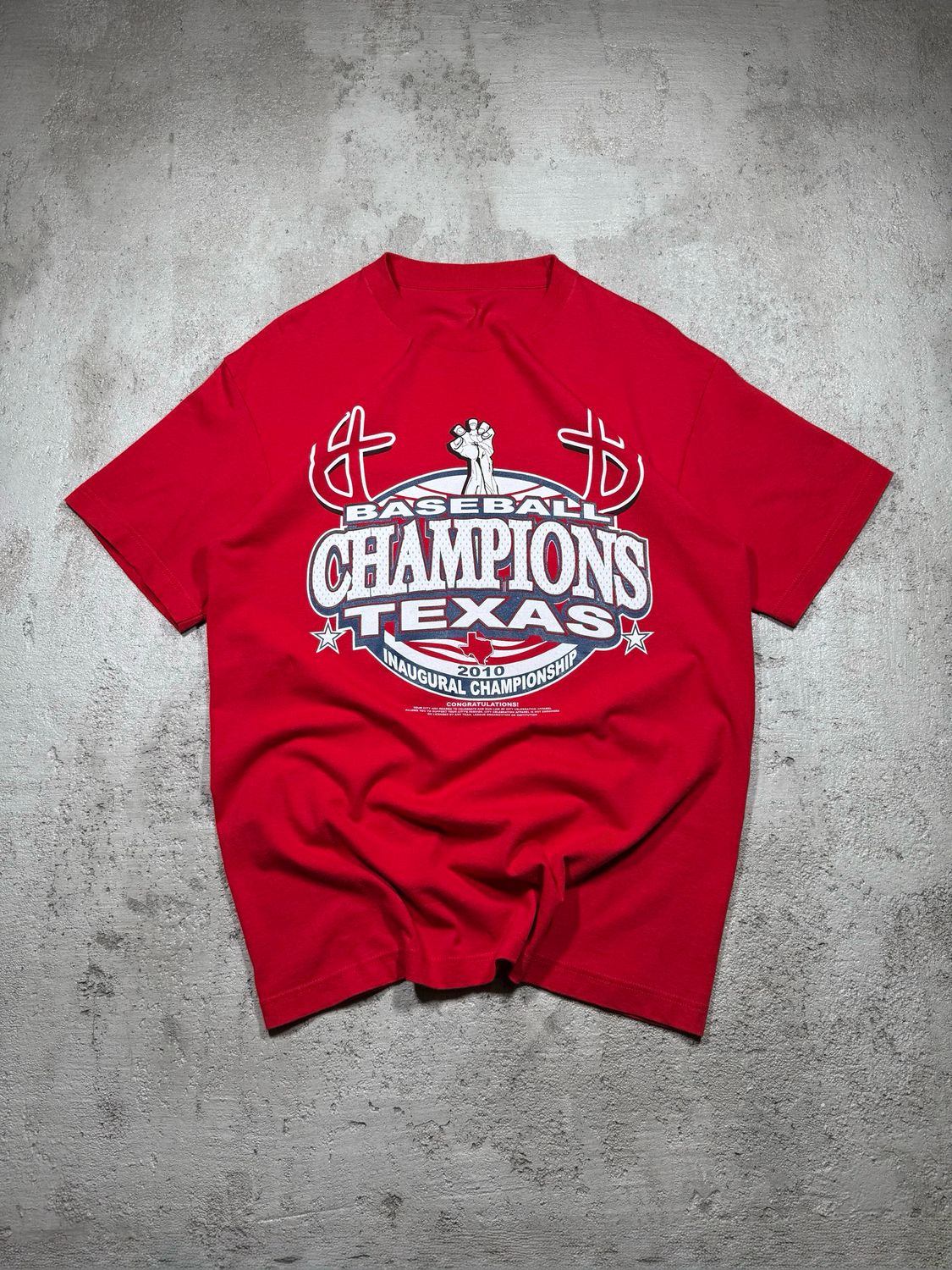 T-Shirt Baseball Champions Texas 2010 Red M