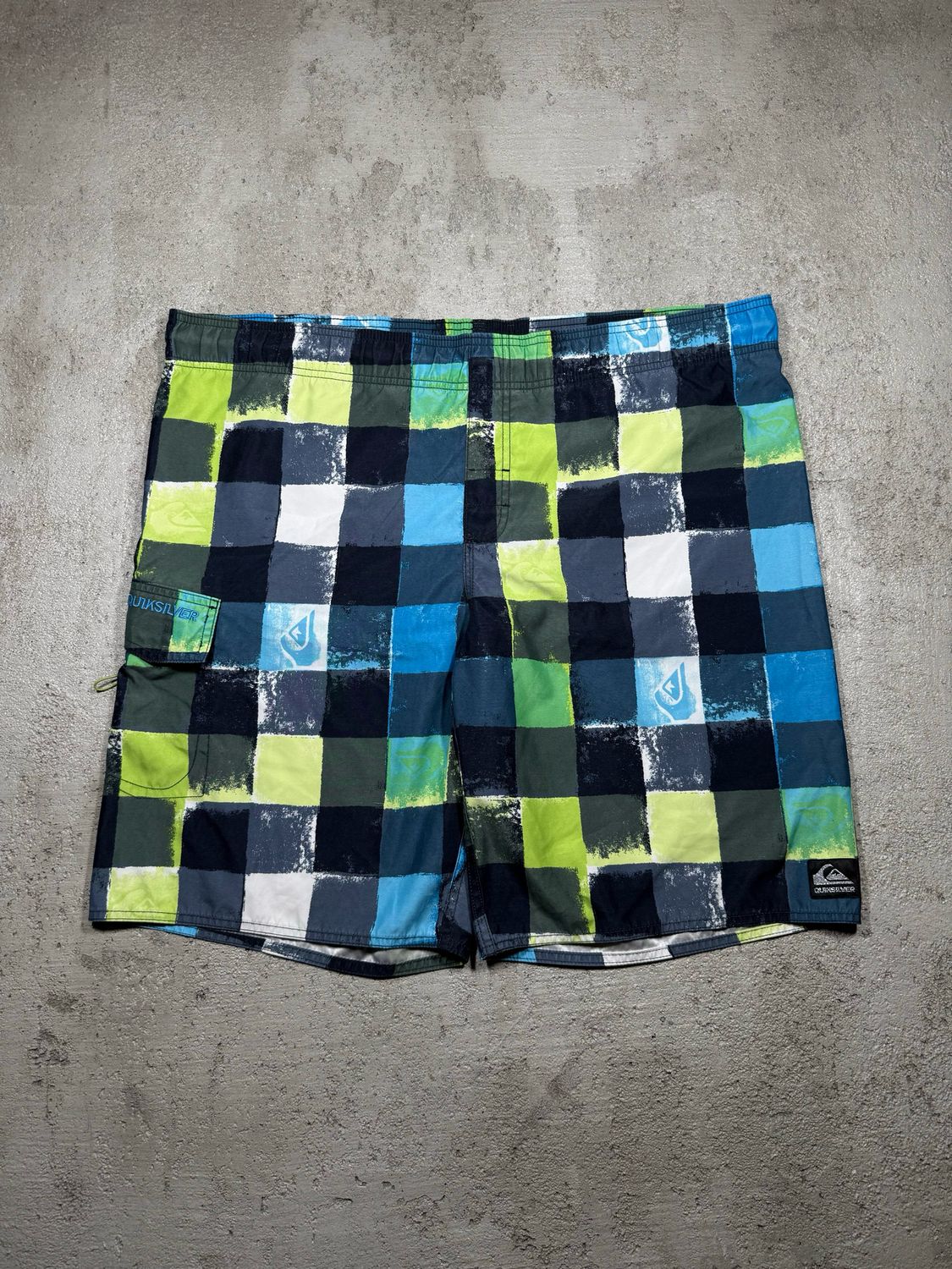 Kąpielówki Quiksilver Checkerboard Lime/Navy XL