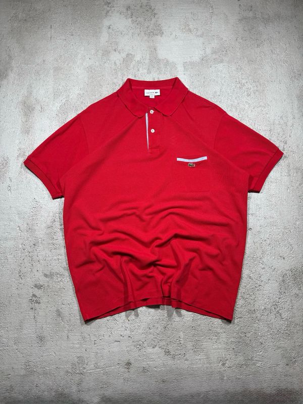 Polo Lacoste Gre/Croc Classic Pocket Red M