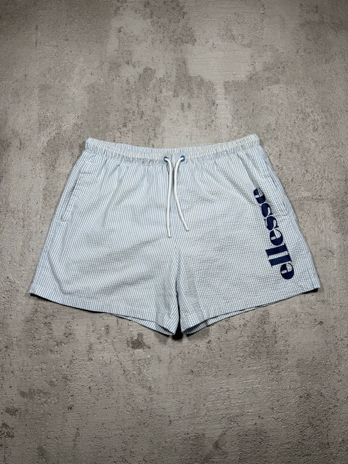 Kąpielówki Ellesse Nav/Logo Striped Blue/White M