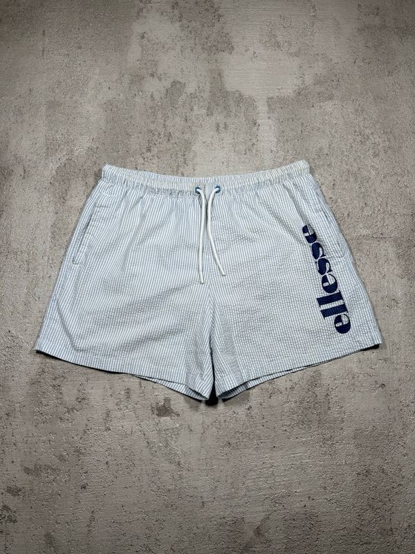 Kąpielówki Ellesse Nav/Logo Striped Blue/White M