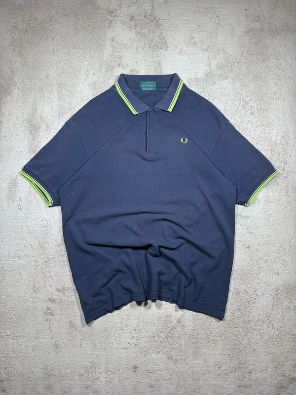 Polo Fred Perry Gre/Logo Navy M