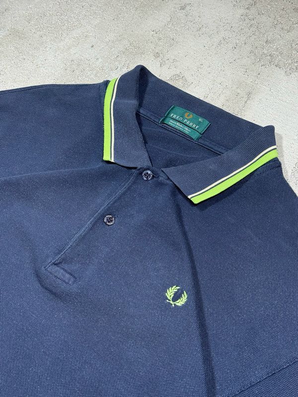 Polo Fred Perry Gre/Logo Navy M