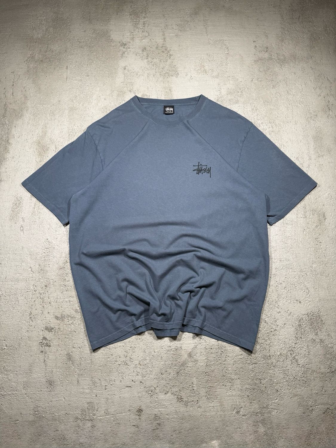[S] T-Shirt Stussy Bla/Logo Gray L