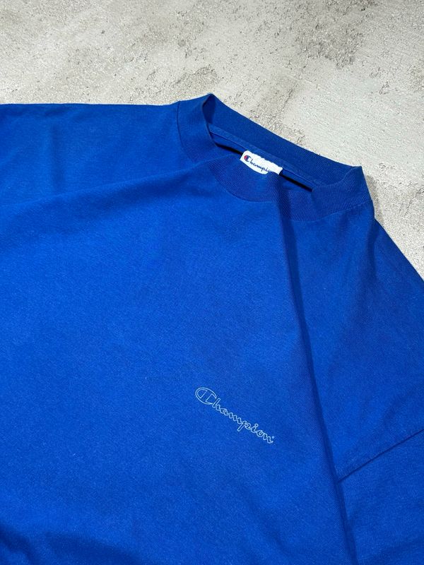 T-Shirt Champion 90s Wh/Logo Blue M
