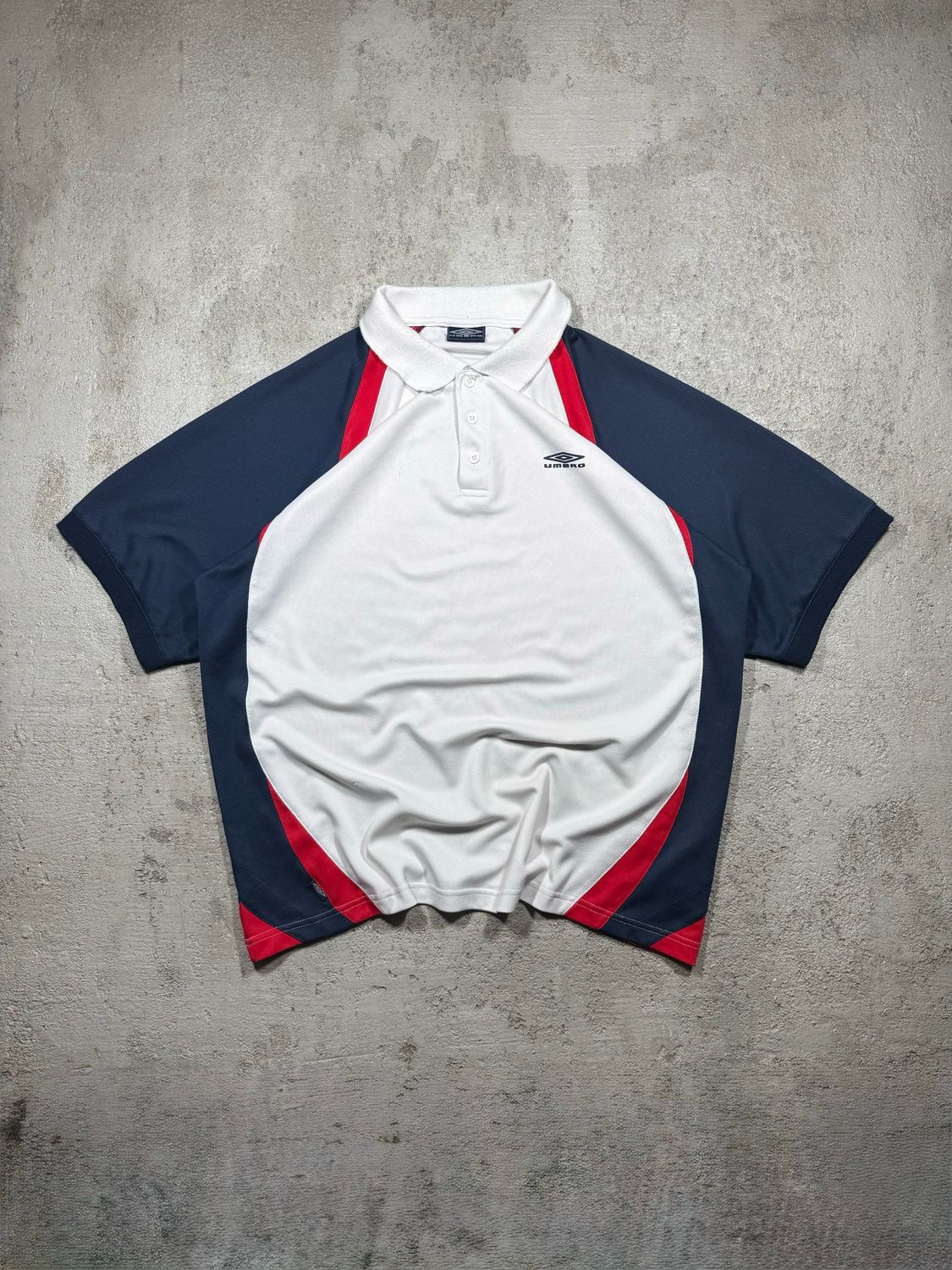 Polo Umbro Nav/Panels White L