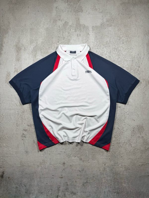 Polo Umbro Nav/Panels White L