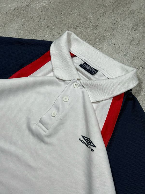 Polo Umbro Nav/Panels White L