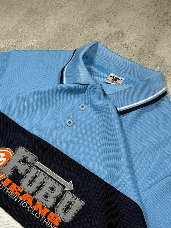 Polo Fubu Sports Wh-Nav/Stripes Blue M