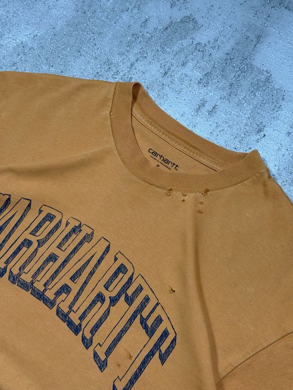 T-Shirt Carhartt Scrawl Distressed Yellow S