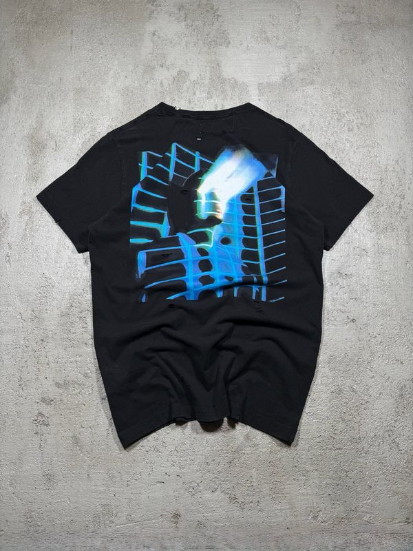 T-Shirt Off-White Distressed Black M
