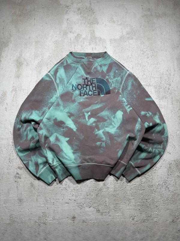 Crewneck The North Face Logo Tiedye Turquoise L