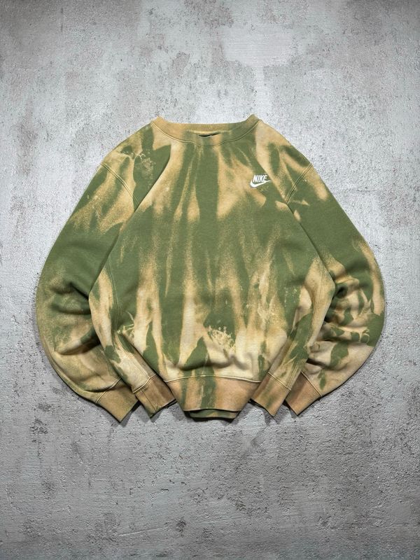 Crewneck Nike Wh/Logo Tiedye Green M