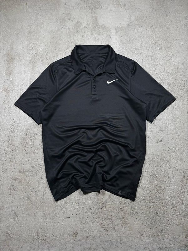 Polo Nike Wh/Swoosh Dri-Fit Black S