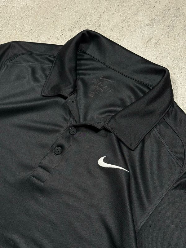 Polo Nike Wh/Swoosh Dri-Fit Black S