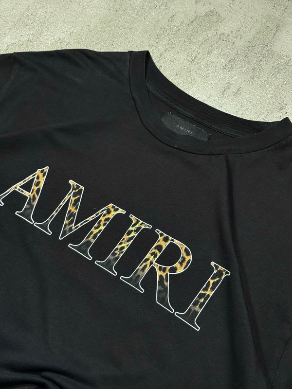 T-Shirt Amiri Leopard Logo Black L