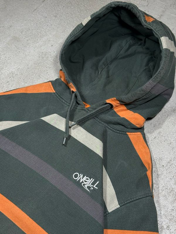 Hoodie O'Neill Wh/Logo Stripes Green M