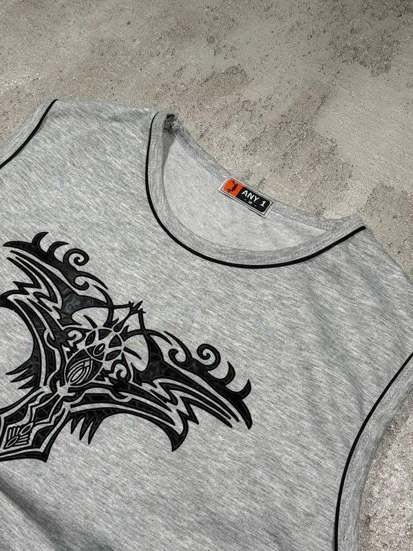 Tanktop Any1 Tribal Moth Gray M