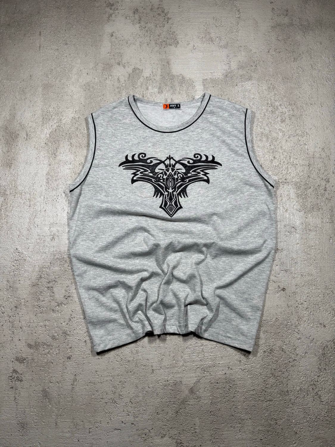 Tanktop Any1 Tribal Moth Gray M