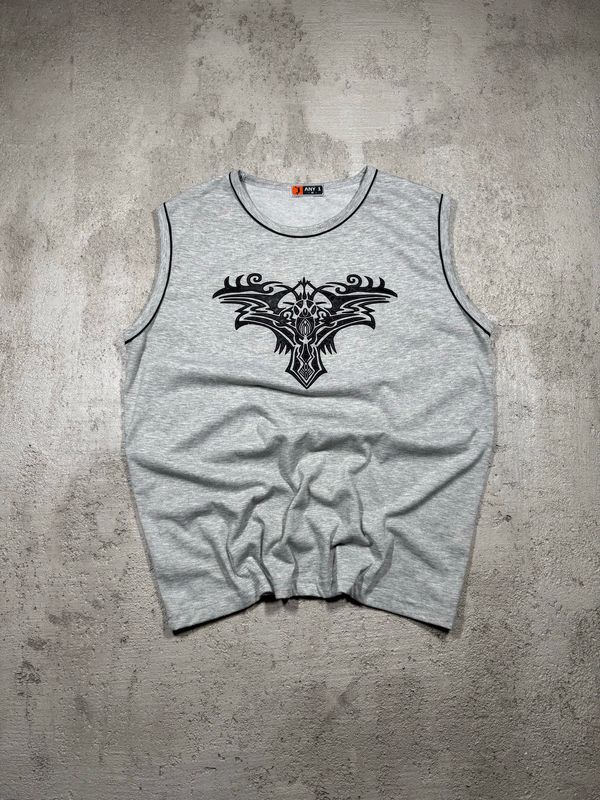 Tanktop Any1 Tribal Moth Gray M