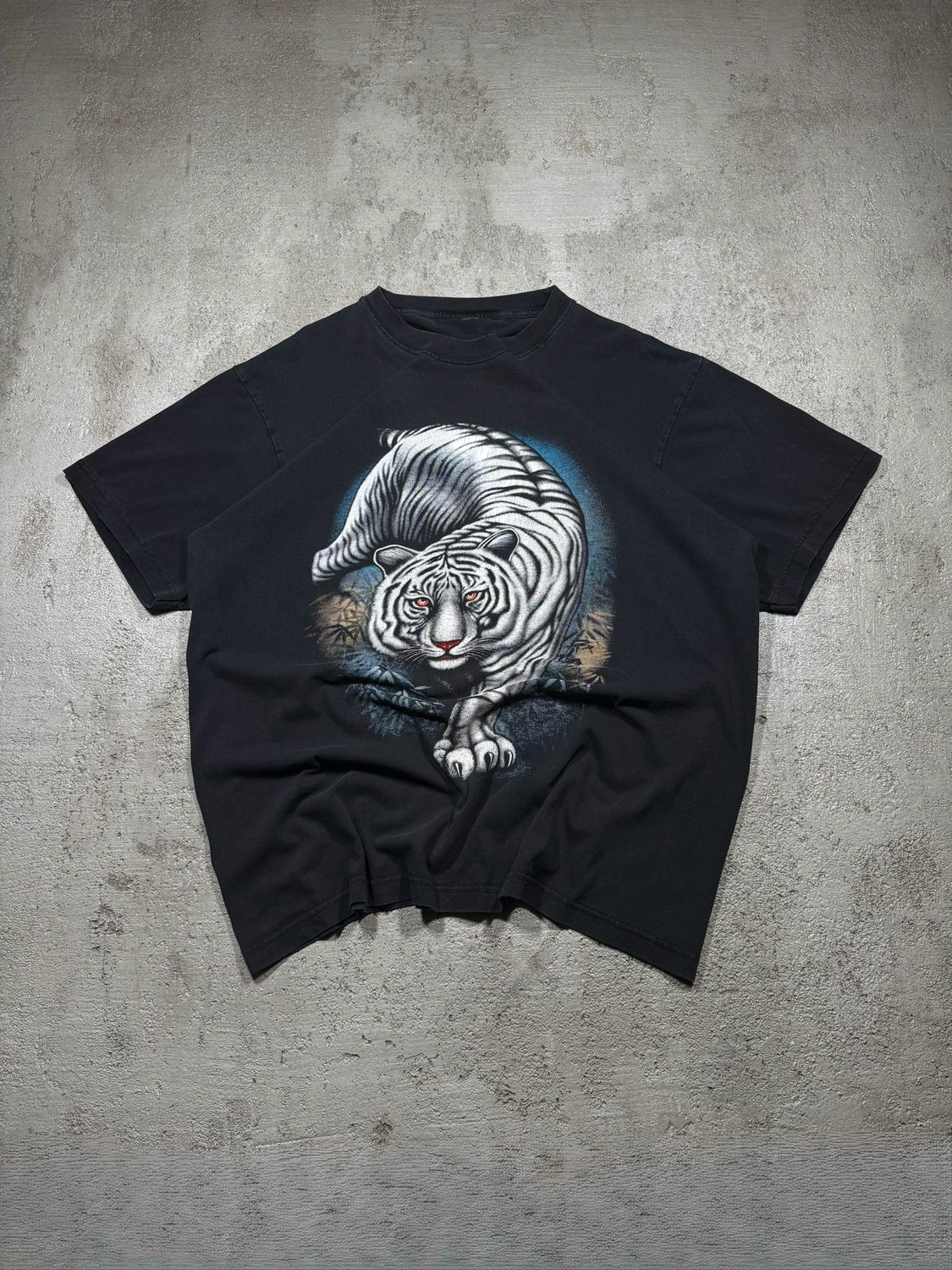 T-Shirt White Tiger Black M