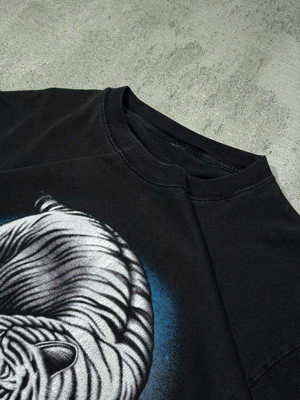 T-Shirt White Tiger Black M