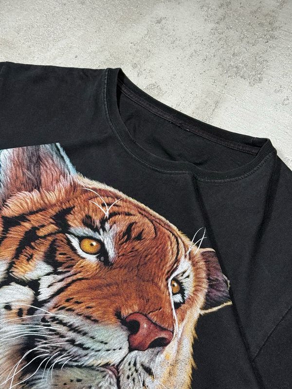 T-Shirt Tiger Face Black M
