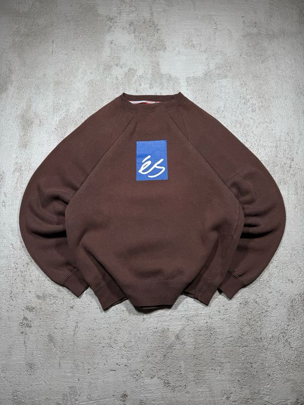 Crewneck ÉS Blue Logo Brown ES M