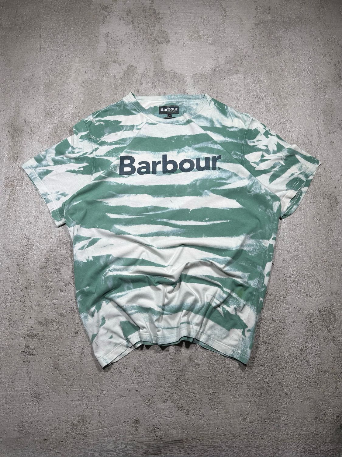 T-Shirt Barbour Bla/Spellout Tailored Green M