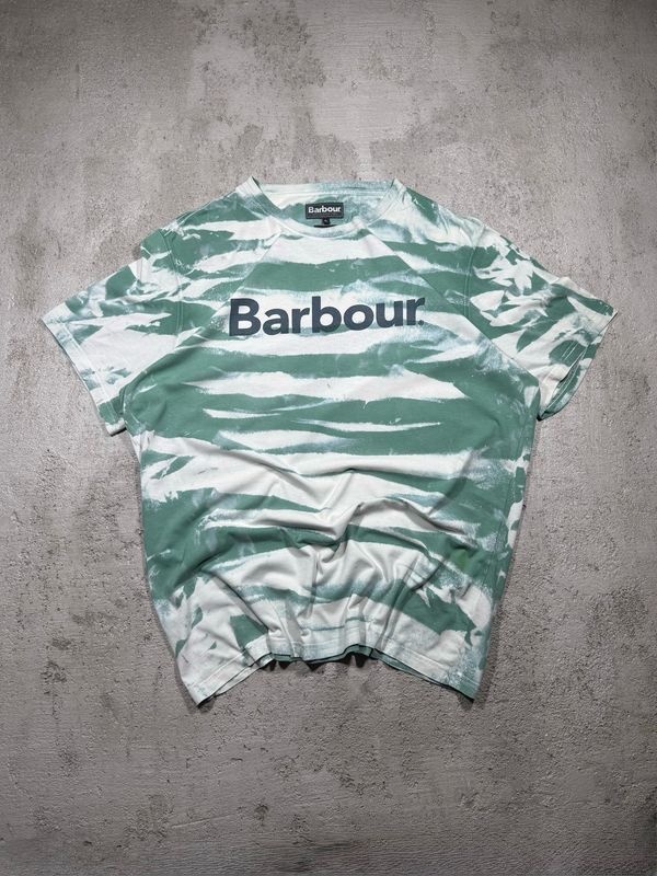 T-Shirt Barbour Bla/Spellout Tailored Green M