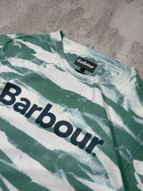 T-Shirt Barbour Bla/Spellout Tailored Green M