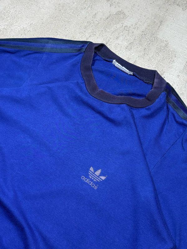 T-Shirt Adidas Originals Na/Logo&amp;Stripes Blue S