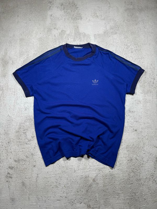 T-Shirt Adidas Originals Na/Logo&amp;Stripes Blue S
