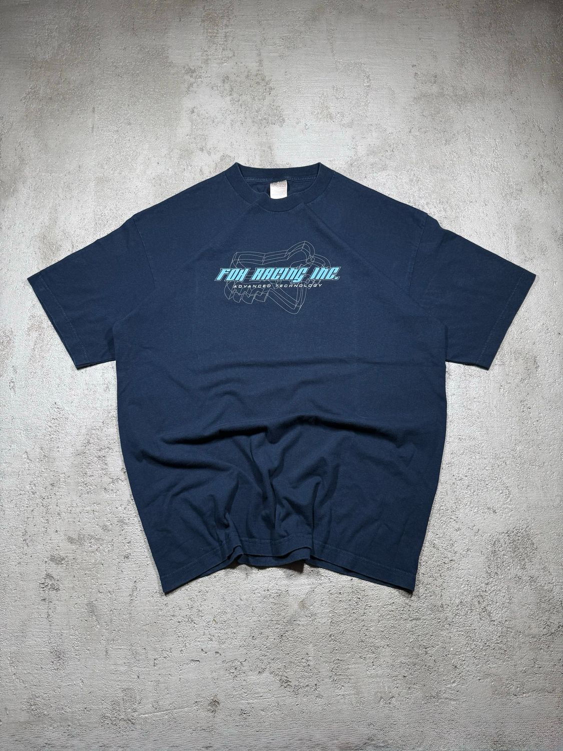 T-Shirt Fox Racing Blu/Spellout Navy M