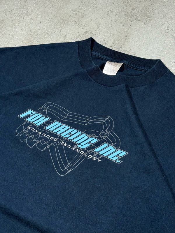 T-Shirt Fox Racing Blu/Spellout Navy M