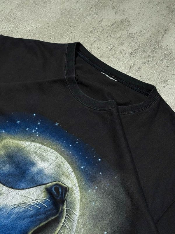 T-Shirt Wolf in the Moon Black M