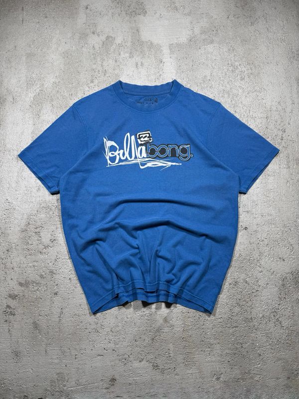 T-Shirt Billabong Wh-Blu/Spellout Blue S