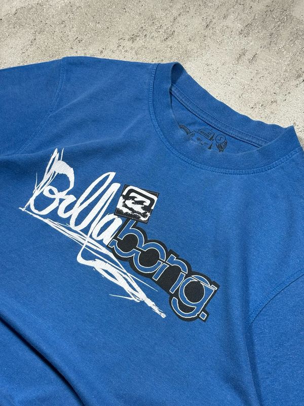 T-Shirt Billabong Wh-Blu/Spellout Blue S
