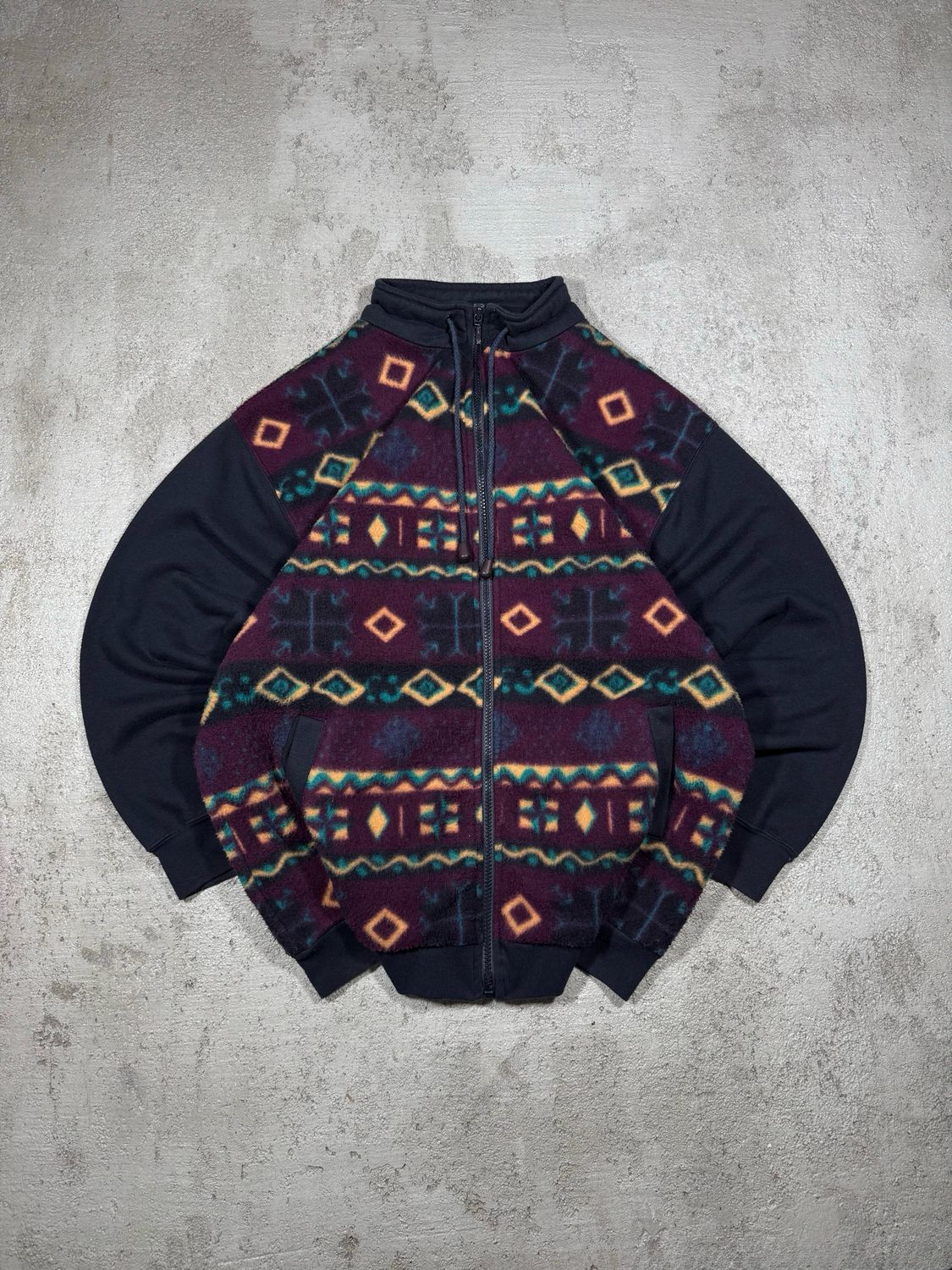 Polar Dash Patterned Zip Violet M