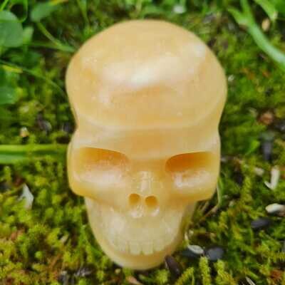 Orange Calcite Crystal Skull 3